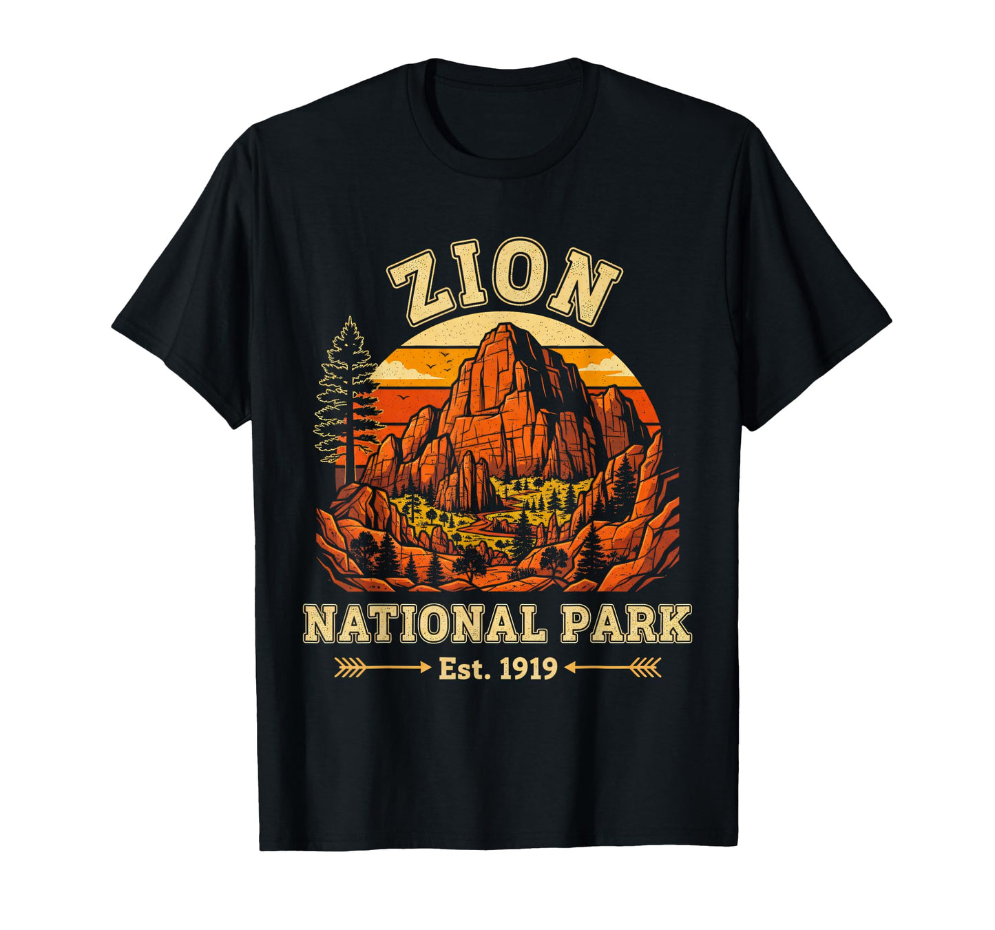 Zion National Park Utah USA Outdoor Vintage Men Women T-Shirt
