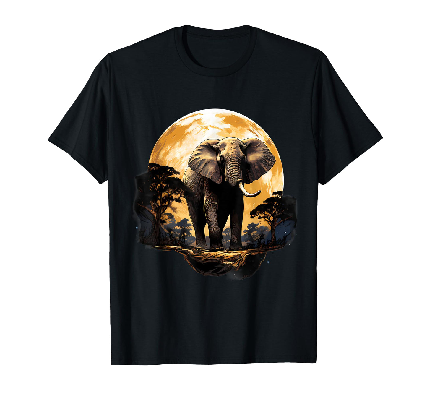 Elephant Safari Motif Artwork Nature African Animal Lovers T-Shirt