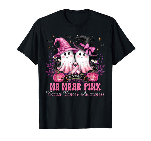 Breast Cancer Halloween for Women in October We Wear Pink T-Shirt
