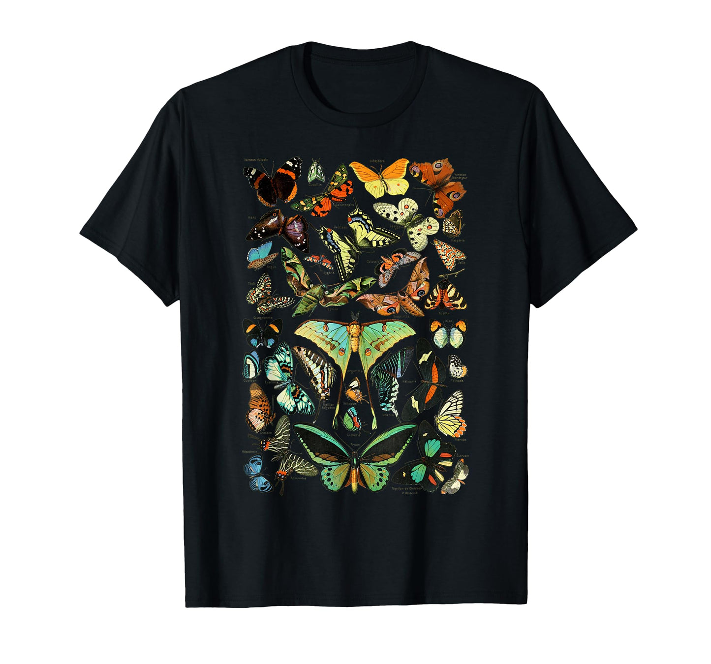 Vintage Botanical Butterfly Species Vintage Butterflies T-Shirt