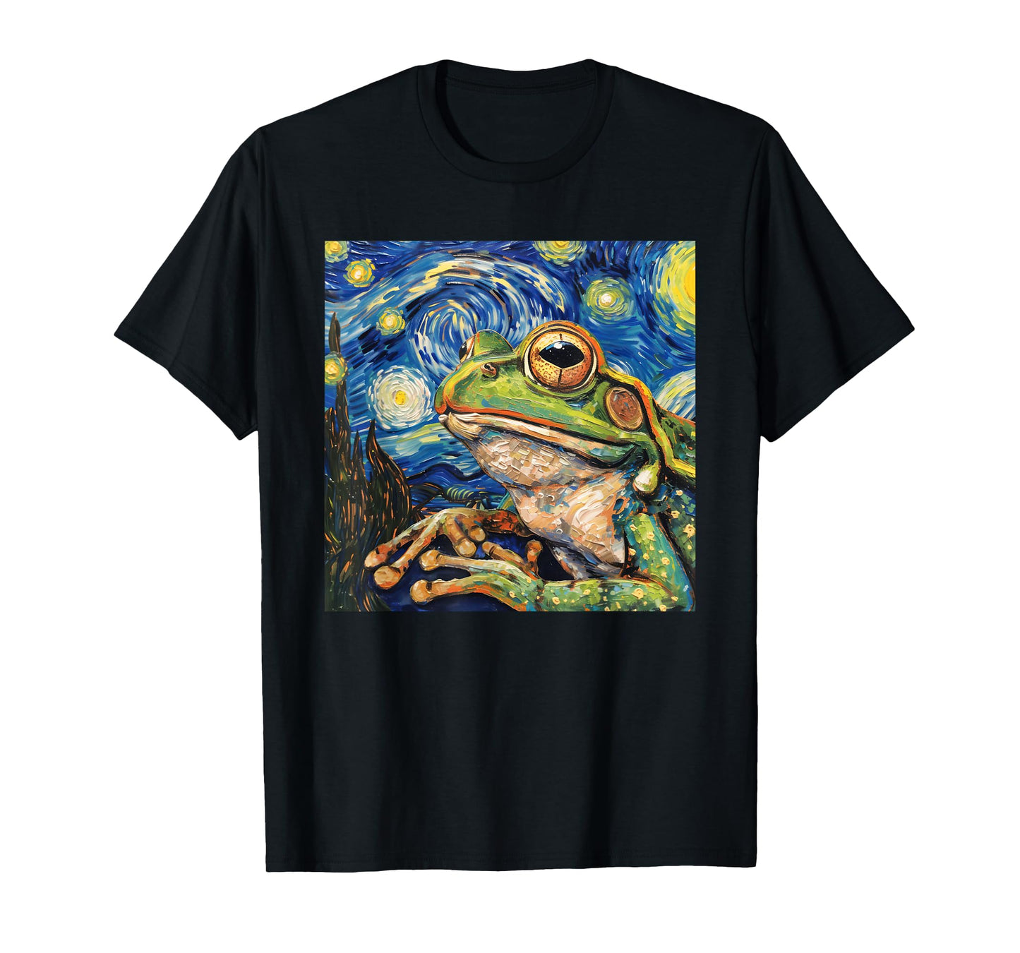 Frog Toad Van Gogh Style Starry Night T-Shirt
