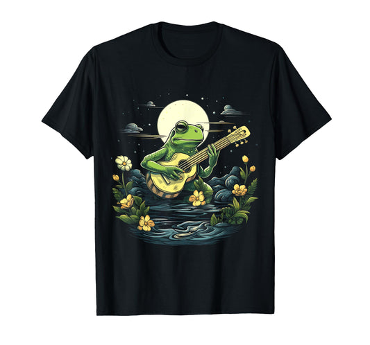 Cute Cottagecore Floral Frog Aesthetic Girls Women Graphic T-Shirt