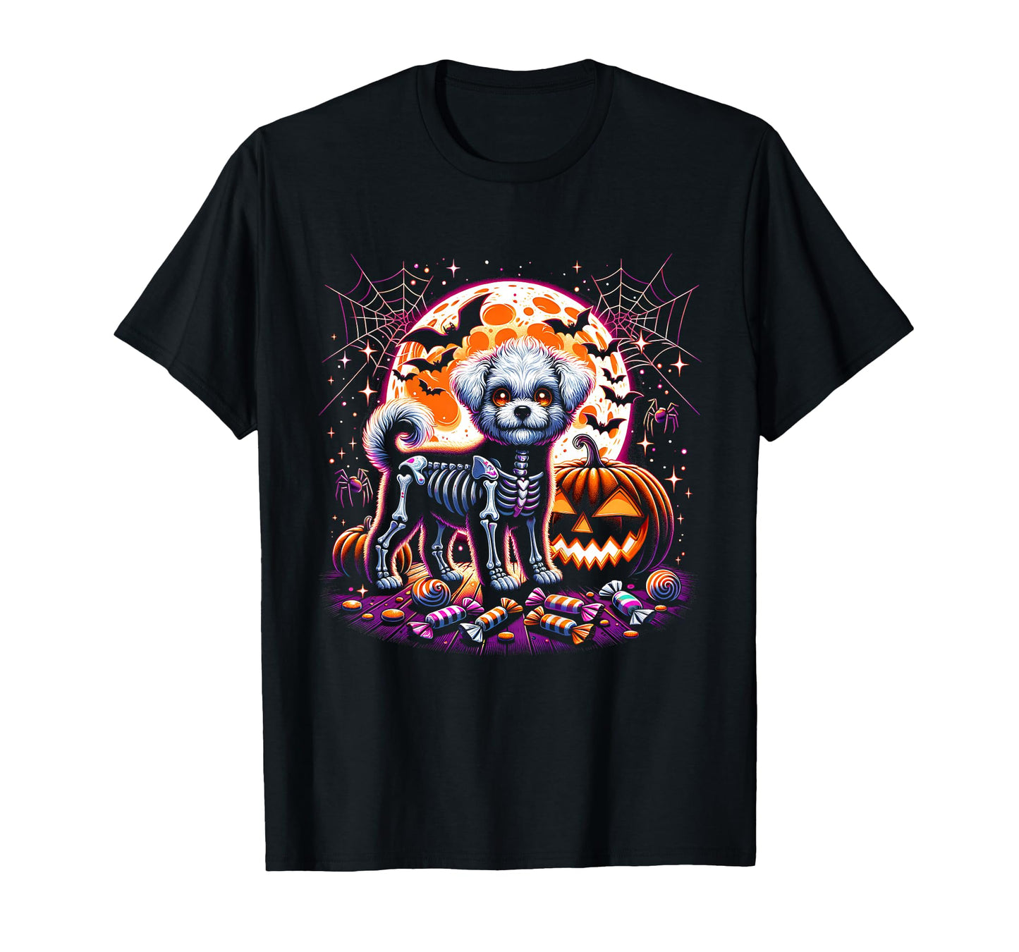 Halloween Dog Skeleton Lazy Costume T-Shirt