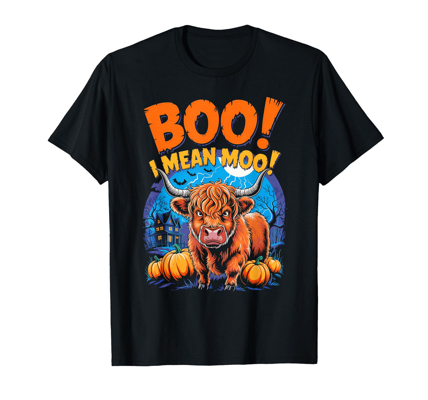 Boo! I Mean Moo Funny Cow Halloween T-Shirt