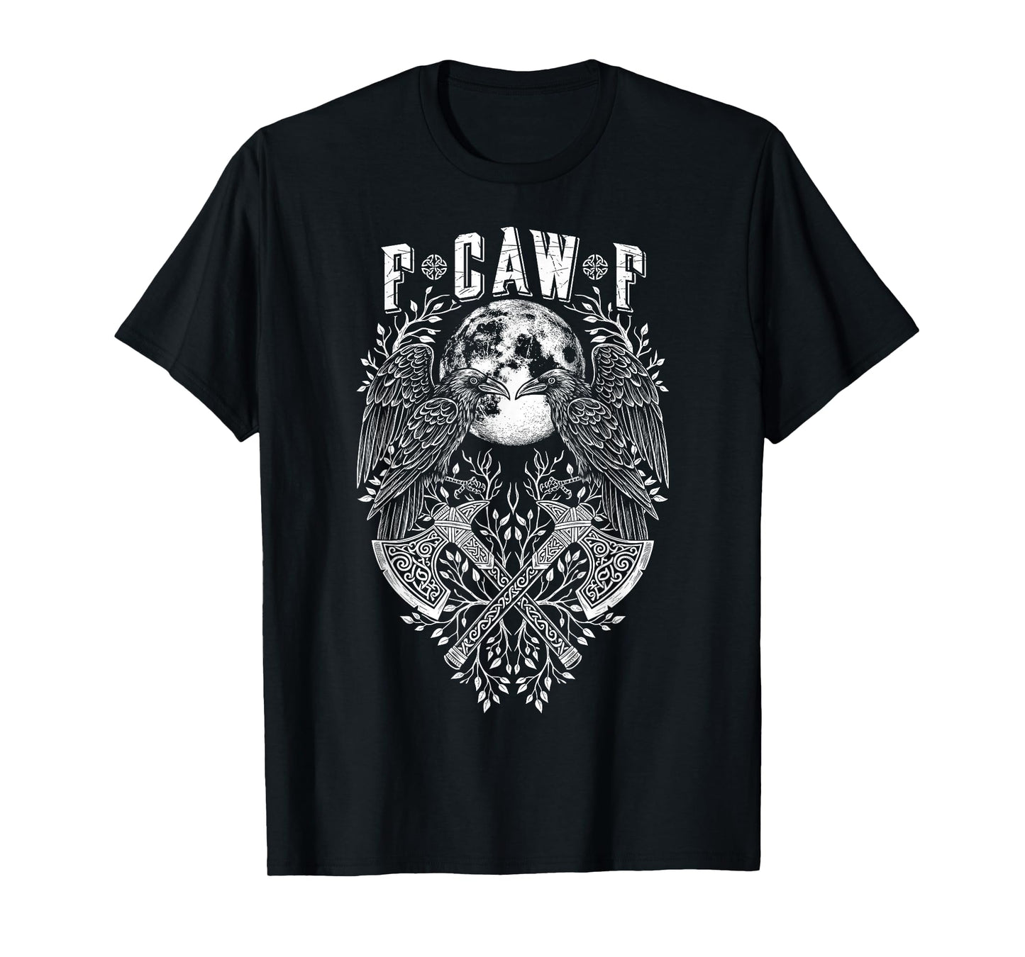 F CAW F Raven Crow Norse Viking Bird FCAWF Bad Language T-Shirt