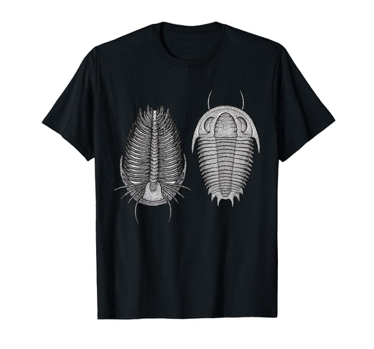 Trilobite Fossil Dorsal and Ventral View Paleontology T-Shirt