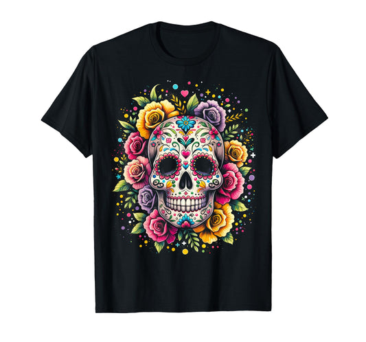 De Los Muertos Day of the Dead Sugar Skull Halloween Women T-Shirt