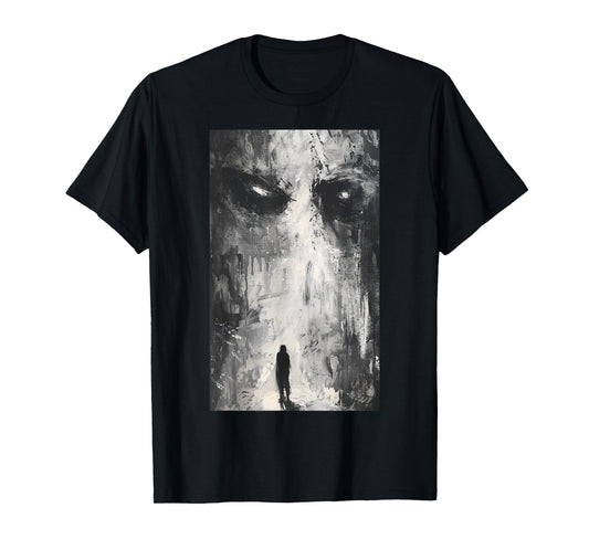Dark Gothic Demon Path Horror Art Evil Grunge Goth Aesthetic T-Shirt, Small, Black