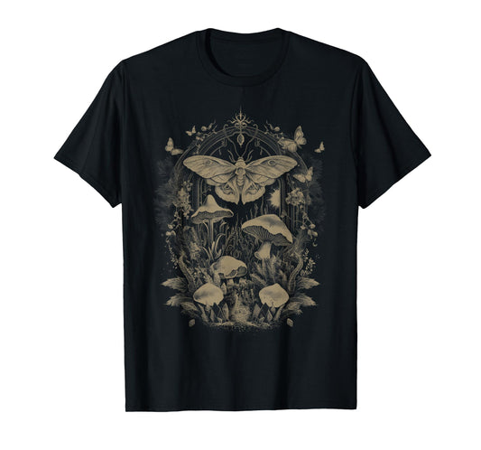 Cute Fairycore Moth Grunge Aesthetic Floral for Girls Women T-Shirt