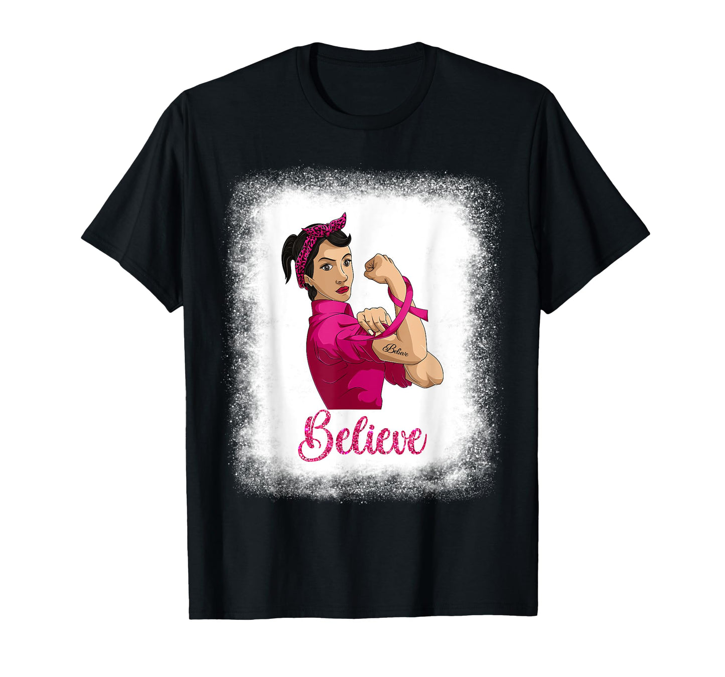 Latina Women Breast Cancer Shirt, Believe Rosie The Riveter T-Shirt