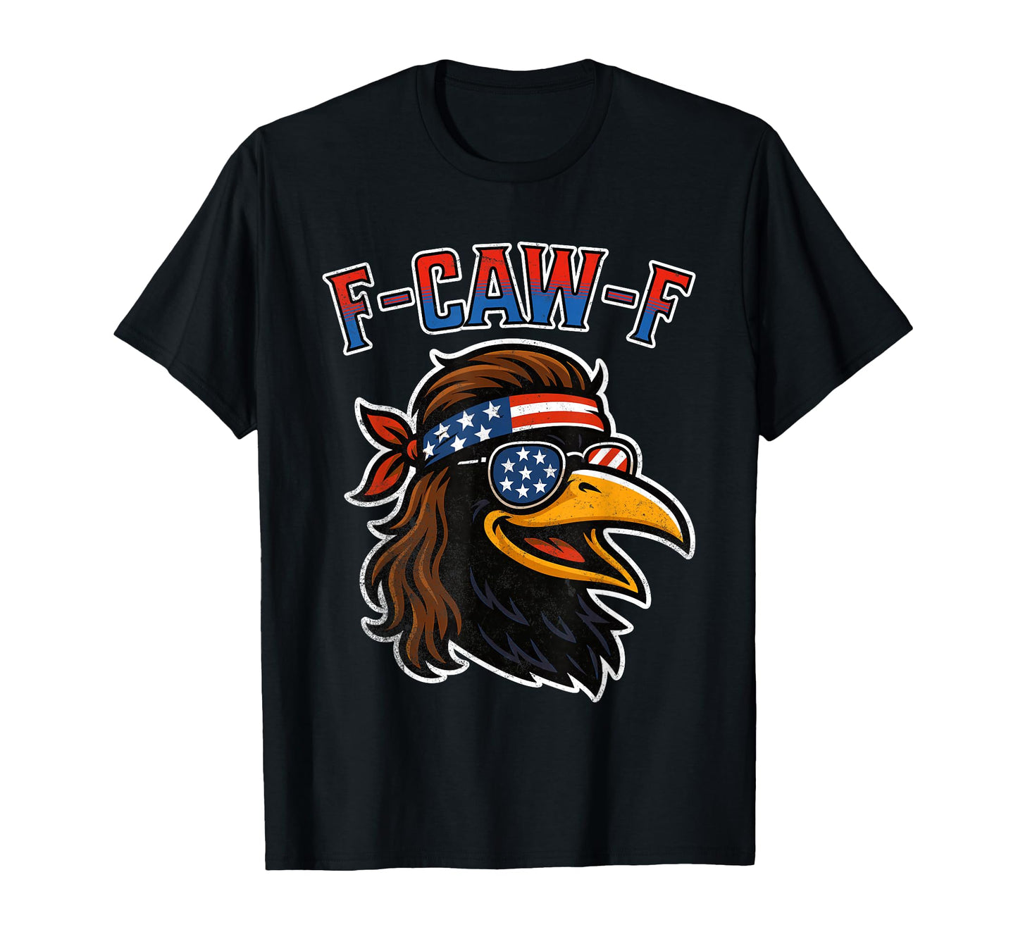 F Caw F American Flag T-Shirt