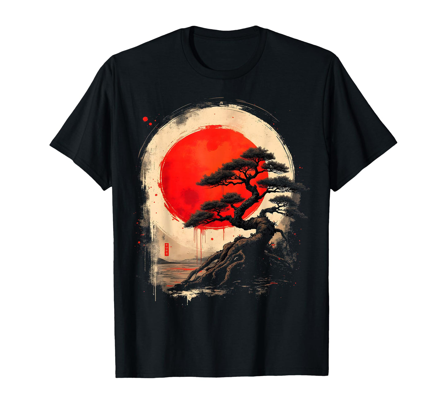 Japanese Bonsai Tree Zen Art Vintage T-Shirt