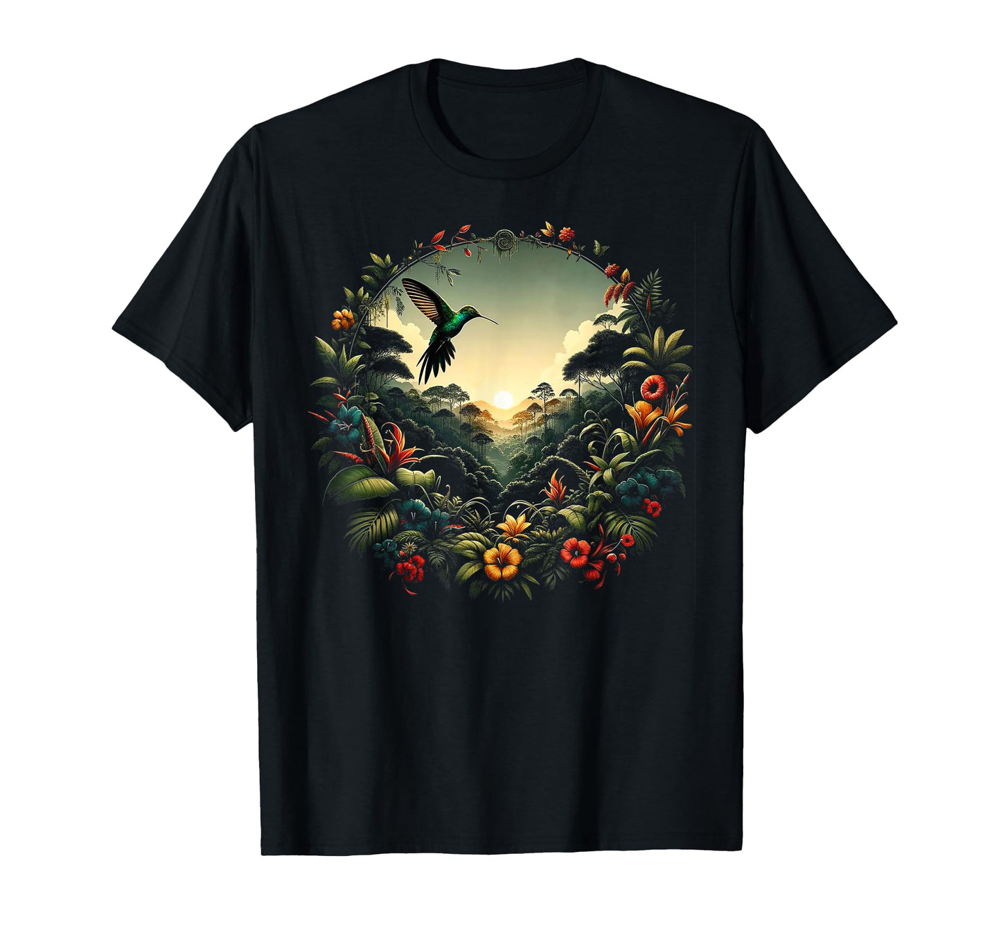 Hummingbird Beautiful Bird Watcher Floral Colibri Outfit T-Shirt