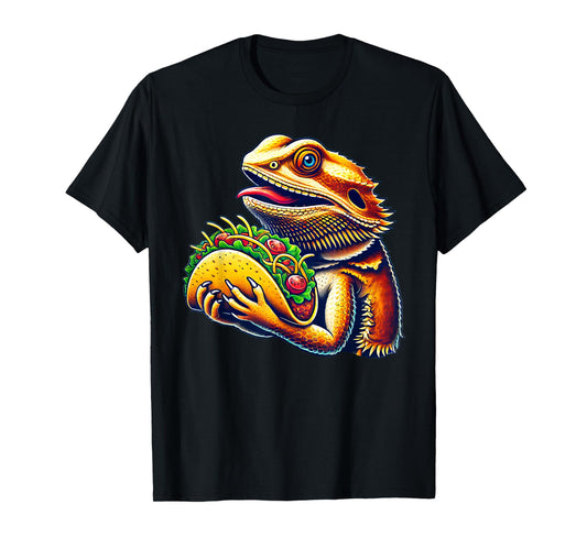 Bearded Dragon Eating Taco T-Shirt