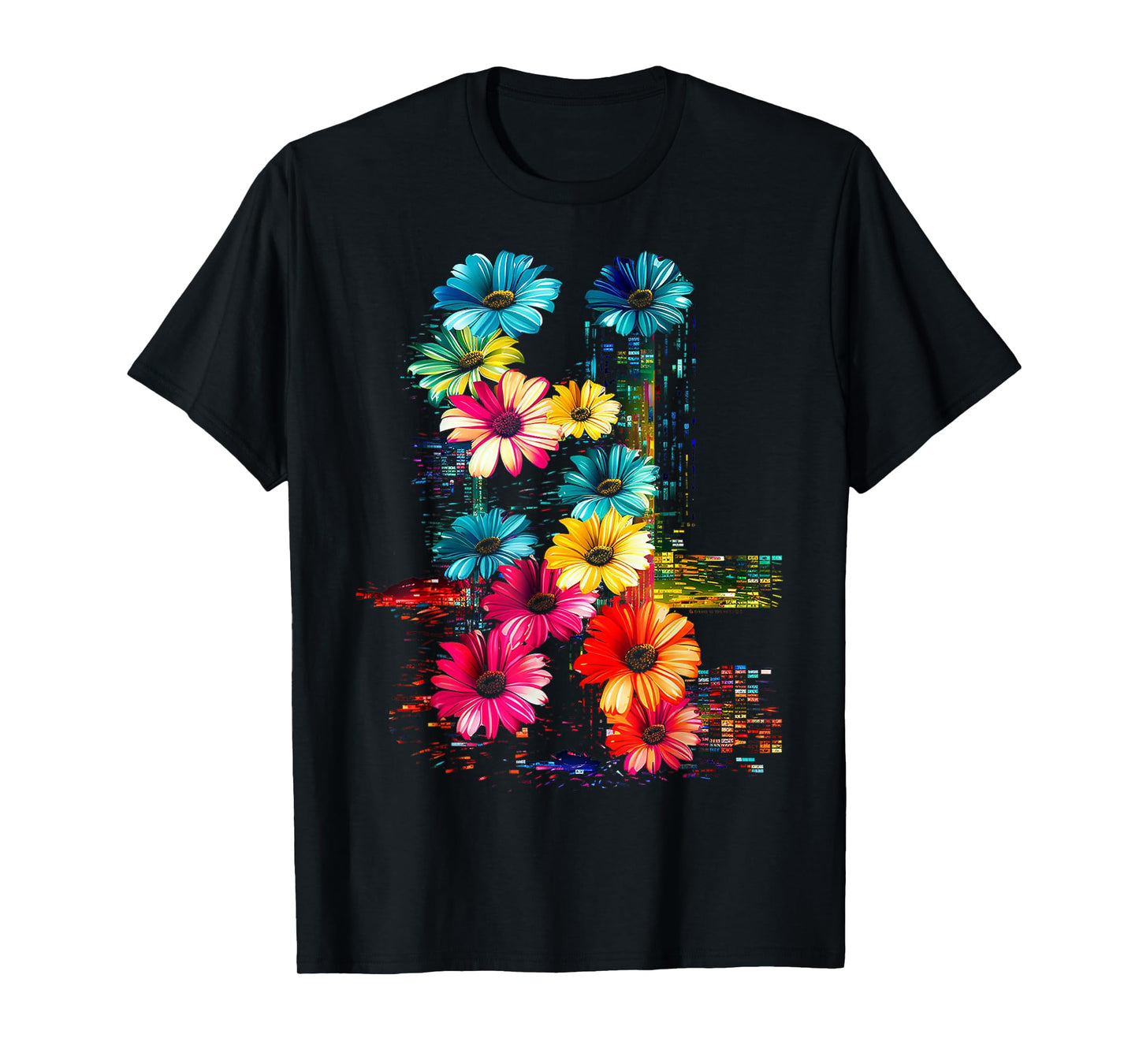 Flower Colorful Artwork Nature Art Graphic Flower T-Shirt