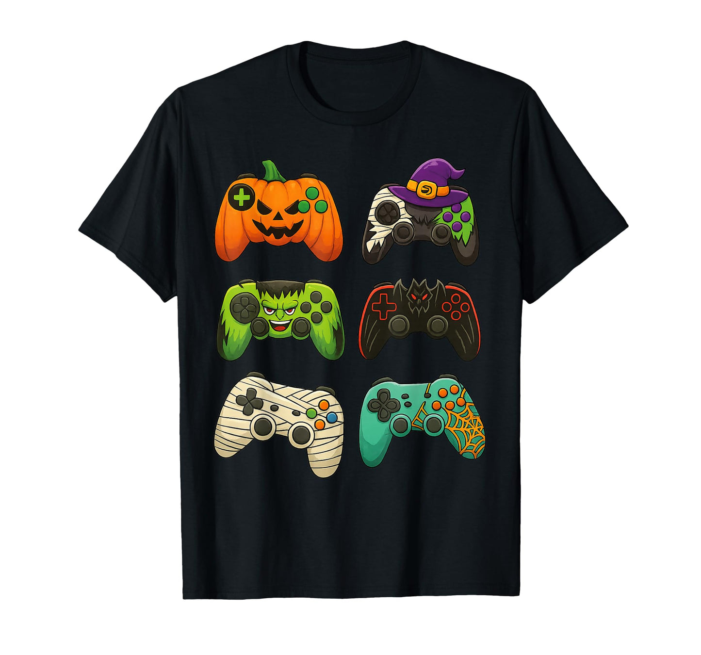 Halloween Skeleton Zombie Gaming Controllers Mummy Gamer T-Shirt