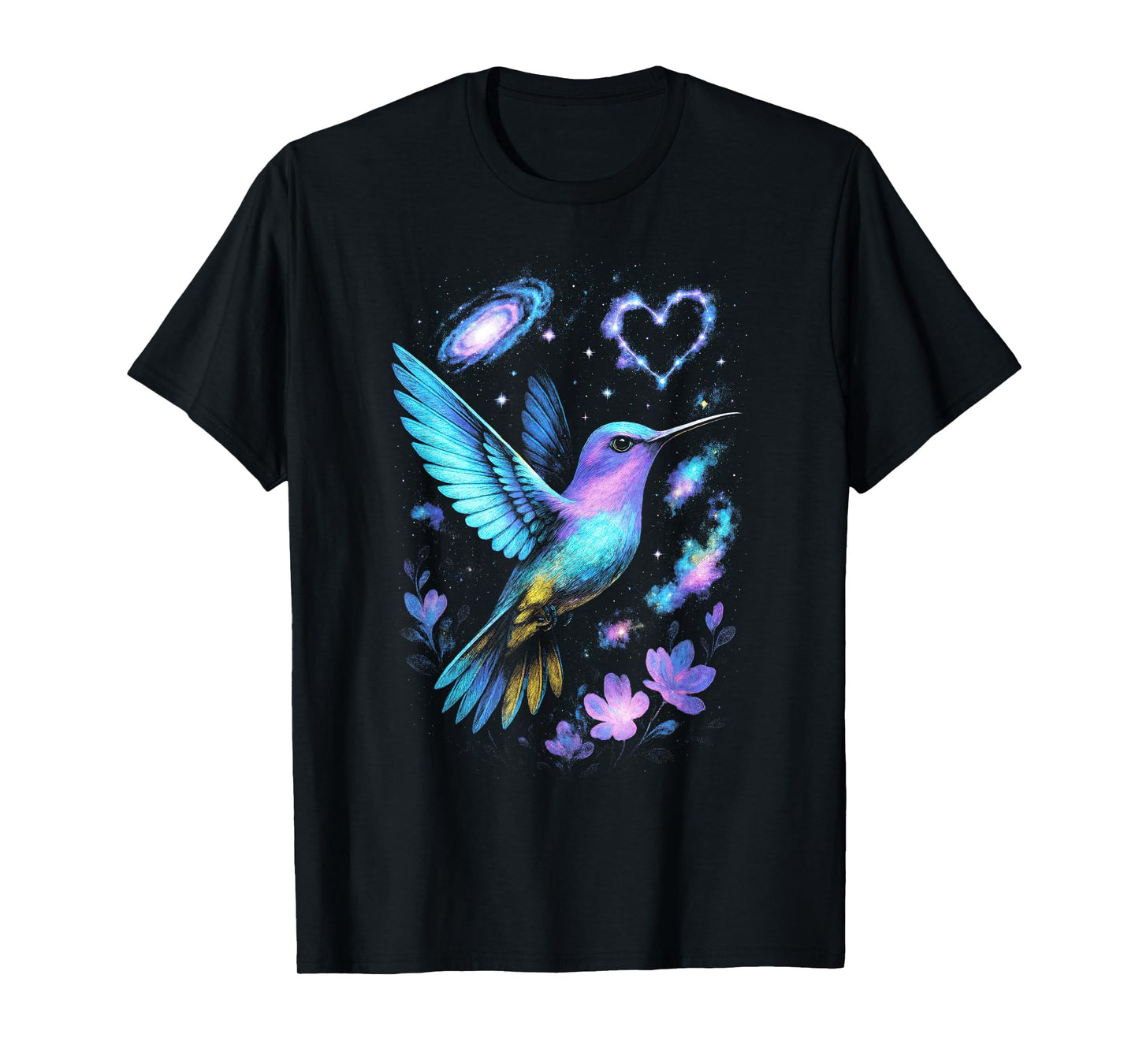 Hummingbird Nature Colorful Art T-Shirt