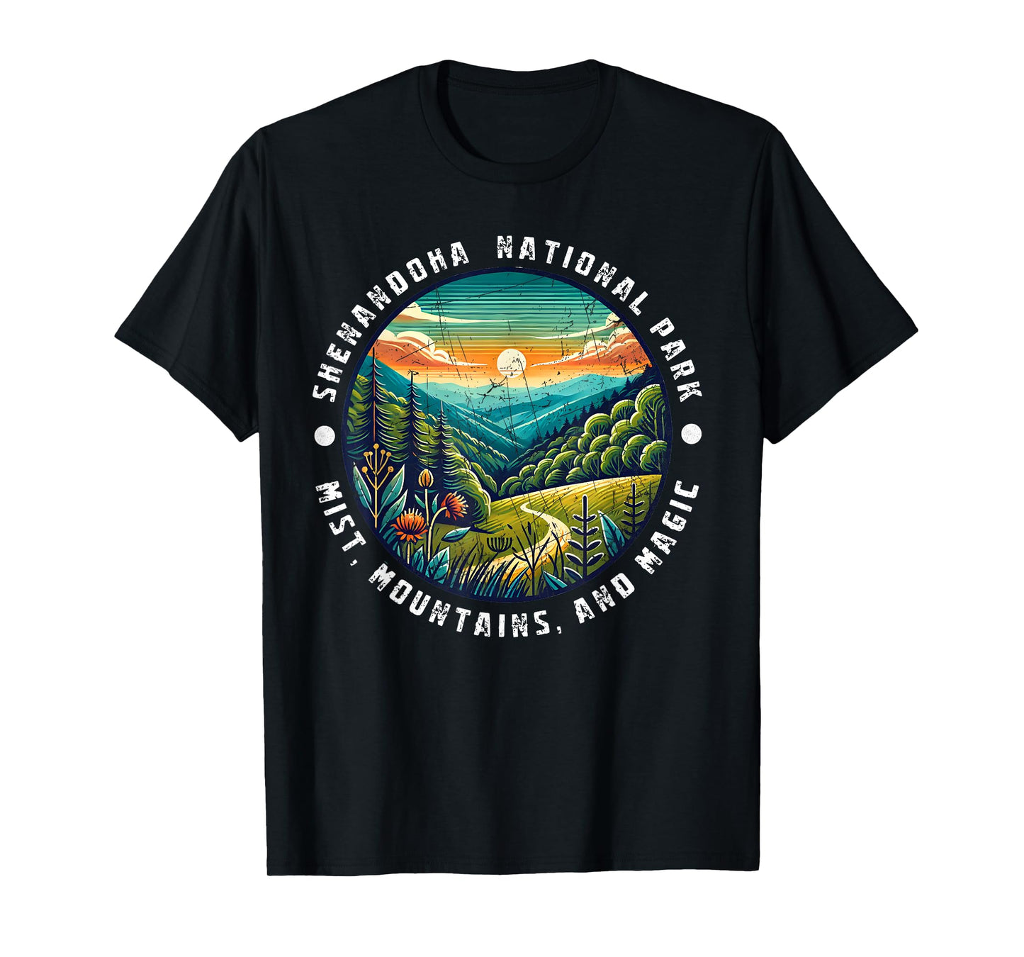 Shenandoah National Park Mist Mountains and Magic T-Shirt