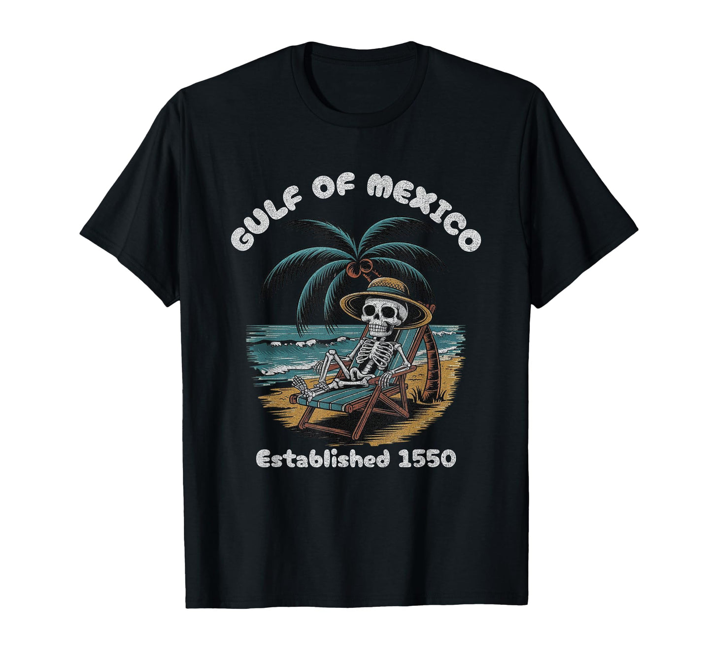 Gulf of Mexico, Golfo De México, Established 1550, Méjico T-Shirt