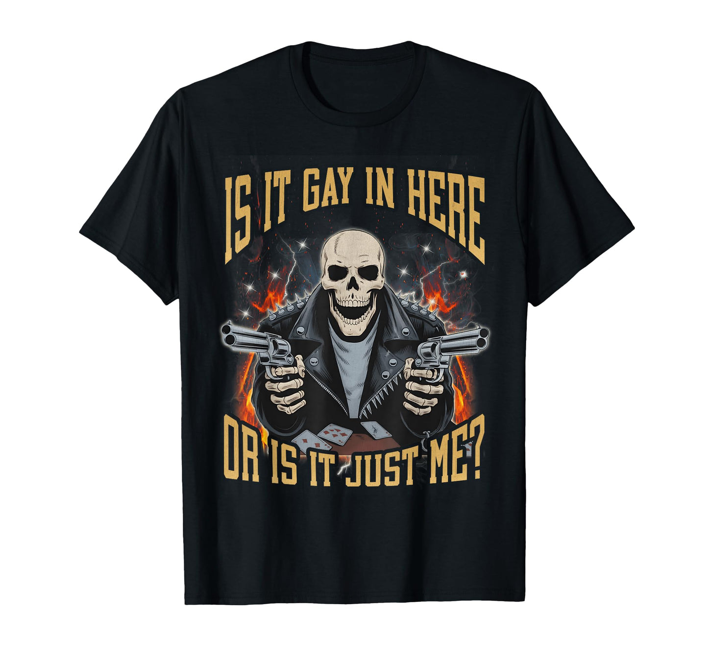 is It Gay in Here Or is It Just Me Gay Skeleton Meme Bootleg T-Shirt