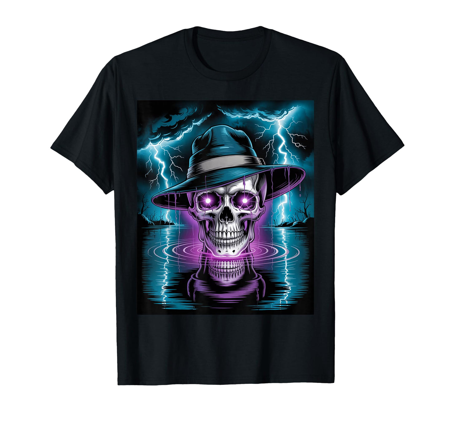 Spooky Skeleton Skull Dark Fantasy Horror Aesthetic Lovers T-Shirt