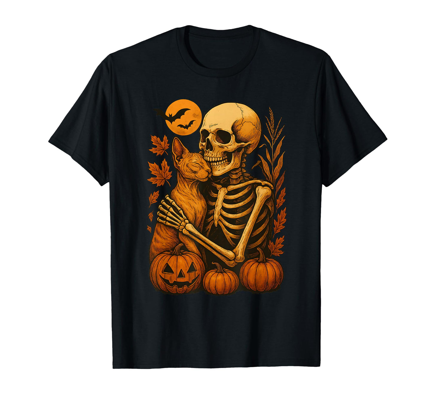 Skeleton Hugging Cornish Rex T-Shirt