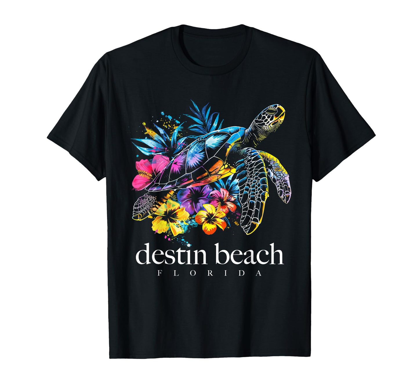 Destin Beach Florida Sea Turtle Scuba Diving Surfer Souvenir Men Women Kids T-Shirt