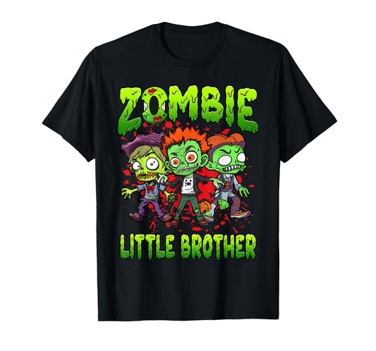 Zombie Little Brother Halloween Costume Family Matching T-Shirt