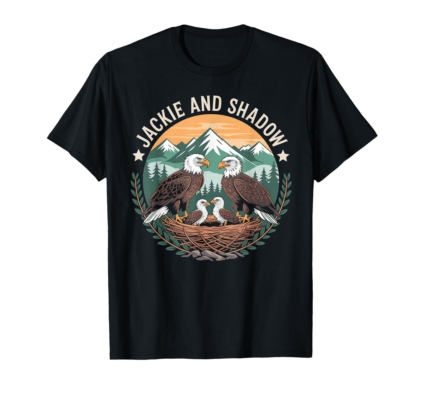 Vintage Jackie And Shadow Bald Eagle Family Nature Lovers T-Shirt