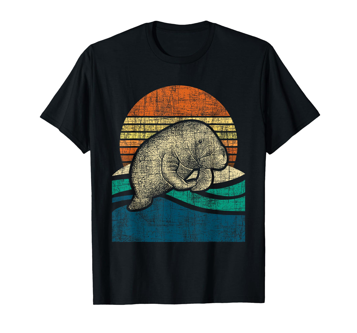Retro Vintage Manatee - Zookeeper Zoologist Marine Biologist T-Shirt