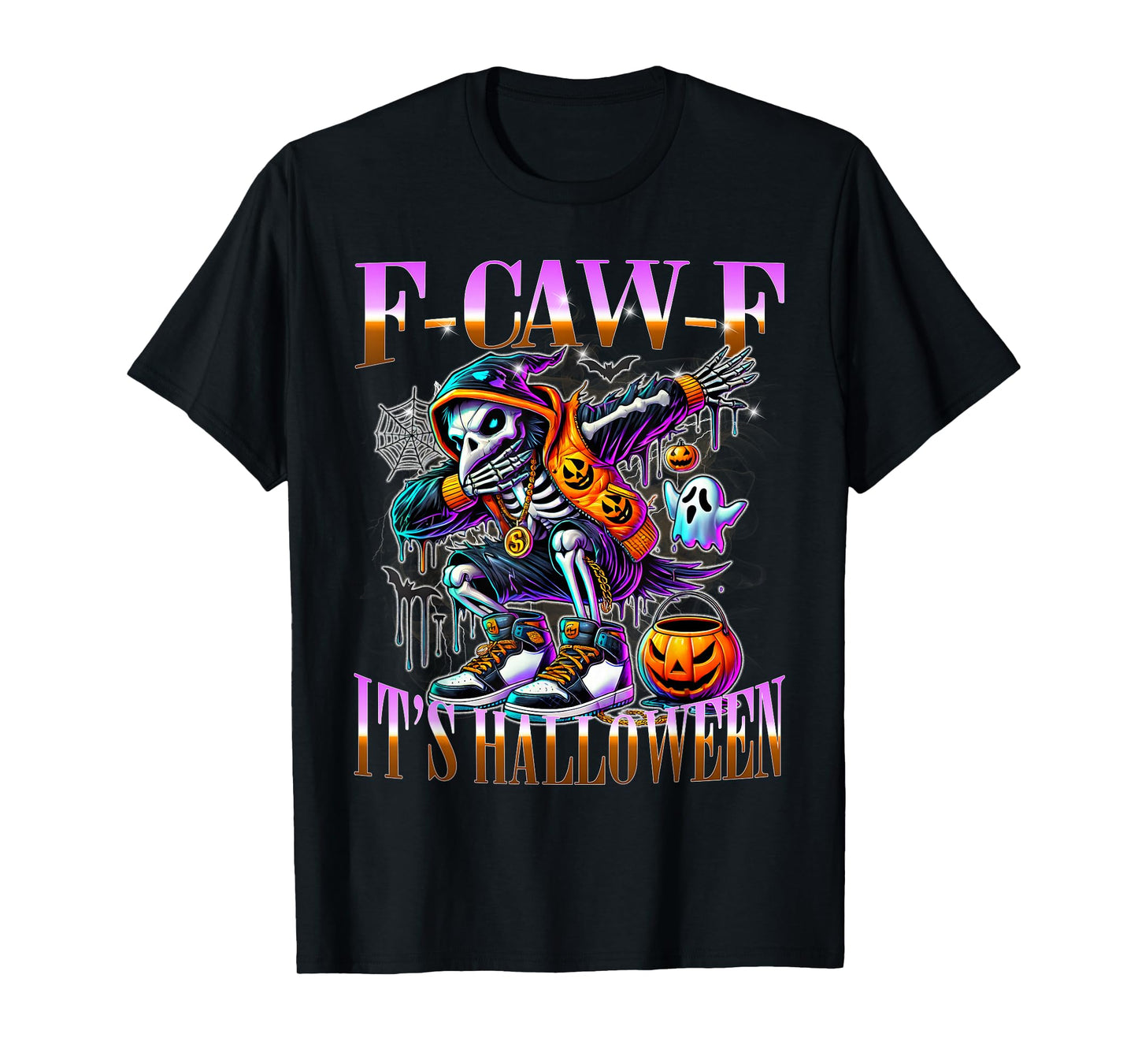 F-Caw-F Raven Halloween Graffiti Urban Spooky T-Shirt