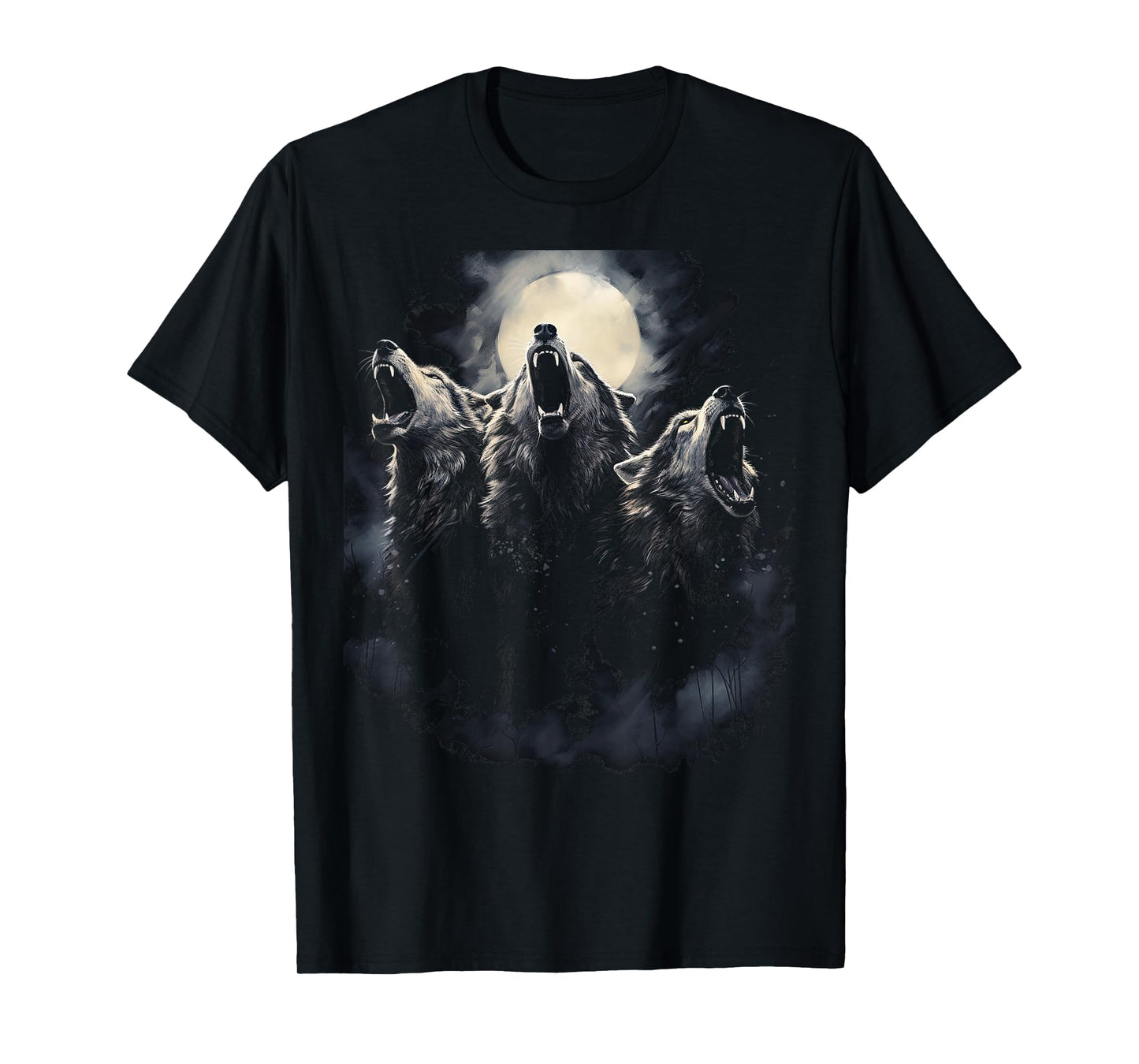 Wolves Howl to the Moon Wolf Wild Animals T-Shirt