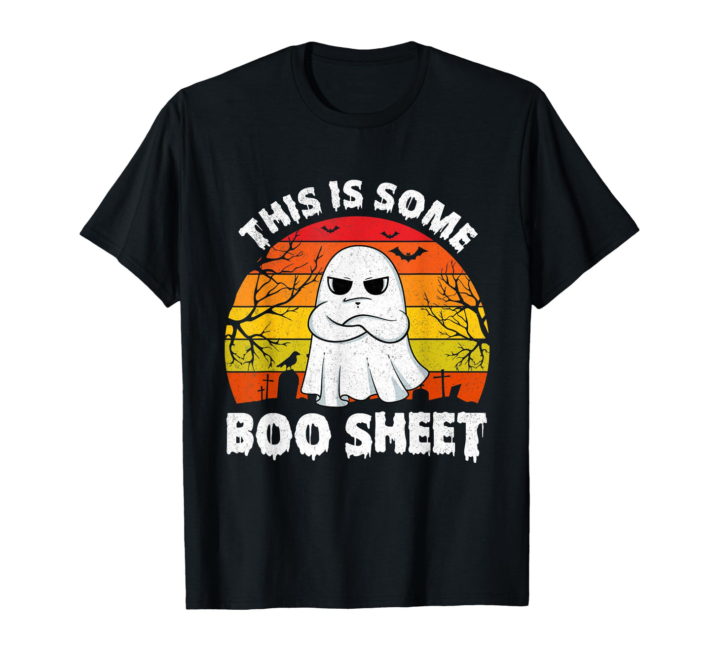 This is Some Boo Sheet Ghost Retro Funny Halloween Men Women T-Shirt