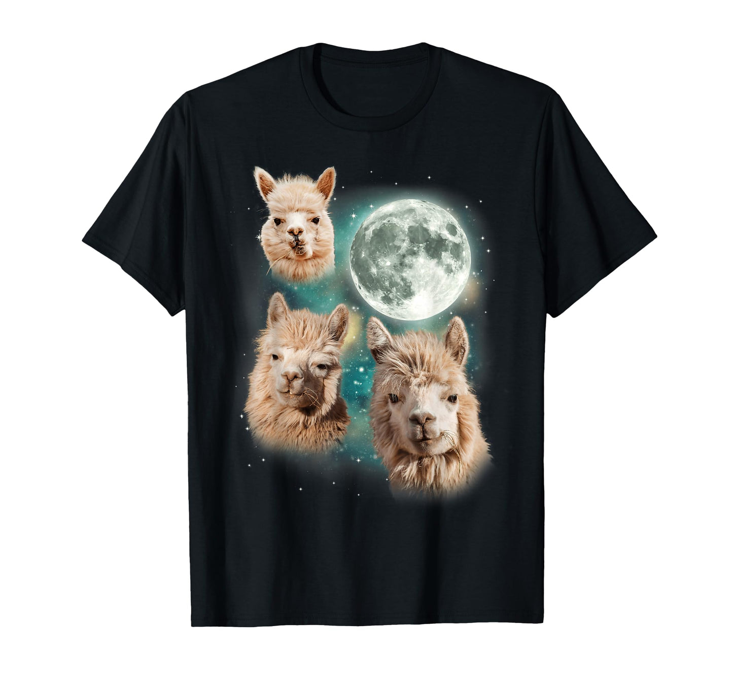 Three Alpacas Howling At The Moon | Alpaca Farm Owner Parody T-Shirt