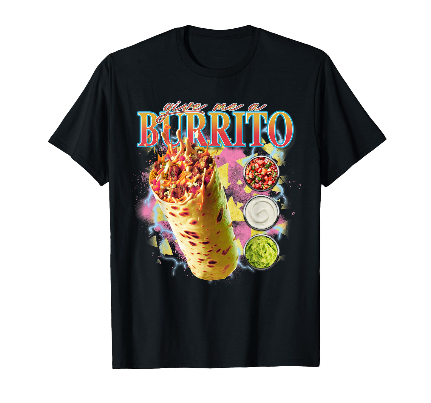 Give Me A Burrito 90s Bootleg Rap Rock Concert T-Shirt