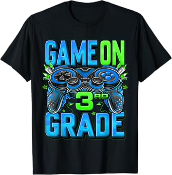 Game On 3rd Grade Back To School 3rd Grade Level Unlocked T-Shirt