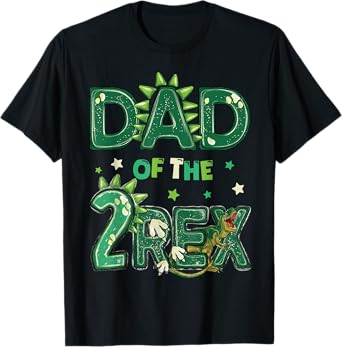 Dad Of The Two Rex Birthday Dinosaur Family Matching T-Shirt