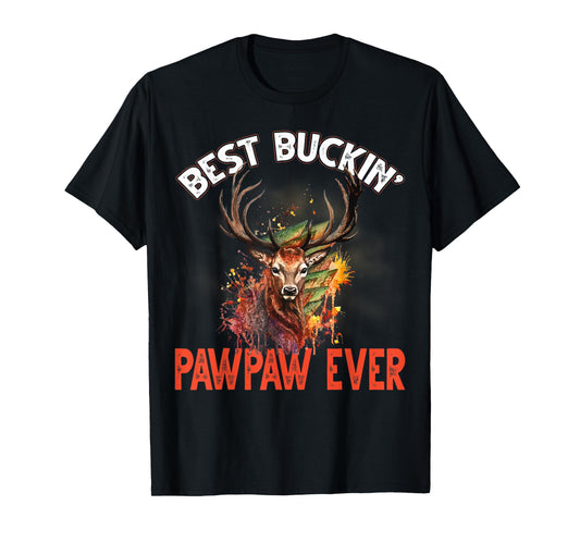 Mens Best Buckin Pawpaw Ever T-Shirt Hunter Deer Buck Stag T-Shirt