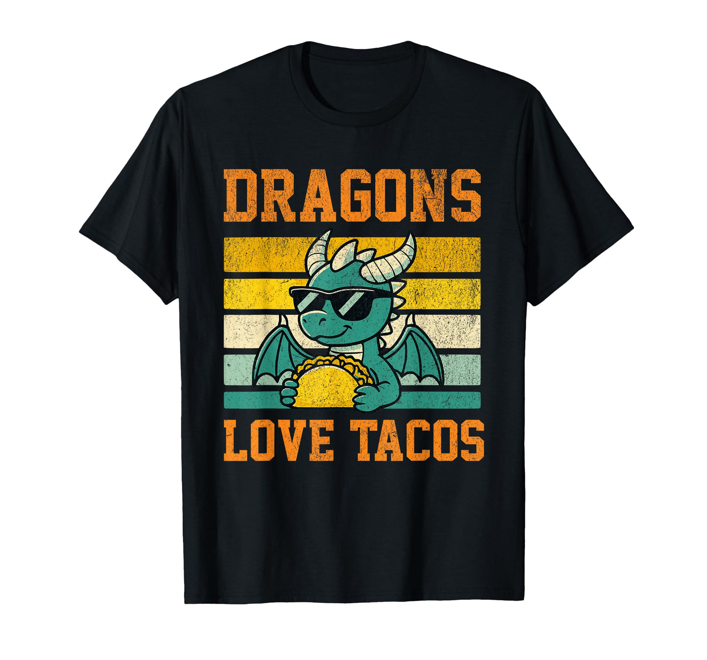 Dragons Love Tacos Funny Mexican Food Fiesta Men Women Kids T-Shirt