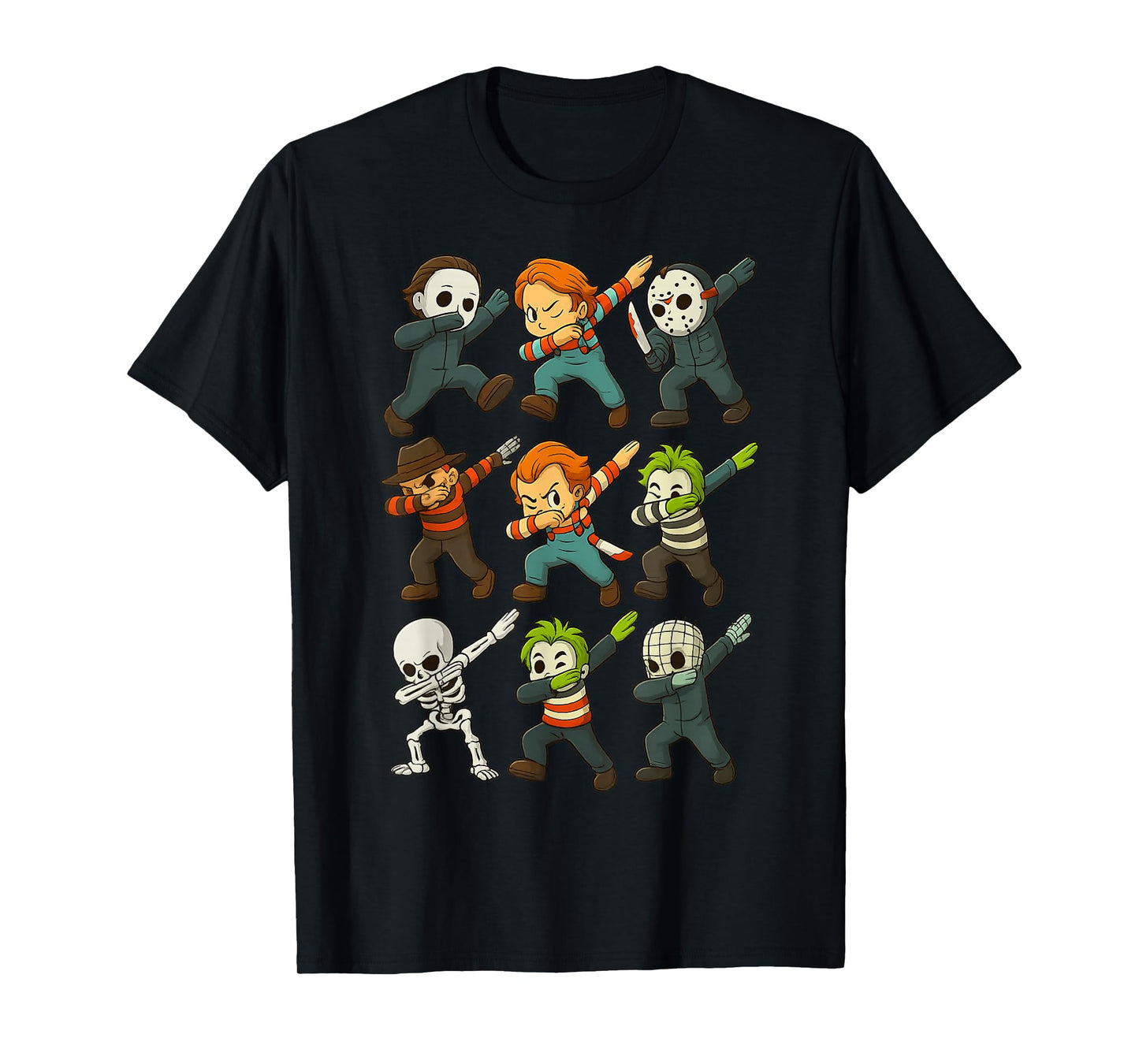 Dabbing Halloween Ghost Skeleton Zombie Funny Scary T-Shirt