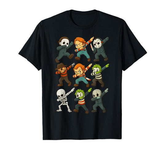 Dabbing Halloween Ghost Skeleton Zombie Funny Scary T-Shirt