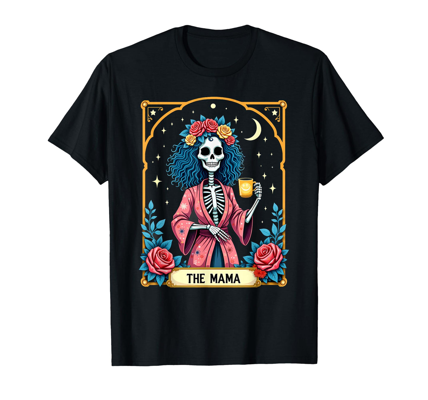Gothic Tarot Card The Mama Skeleton Halloween T-Shirt
