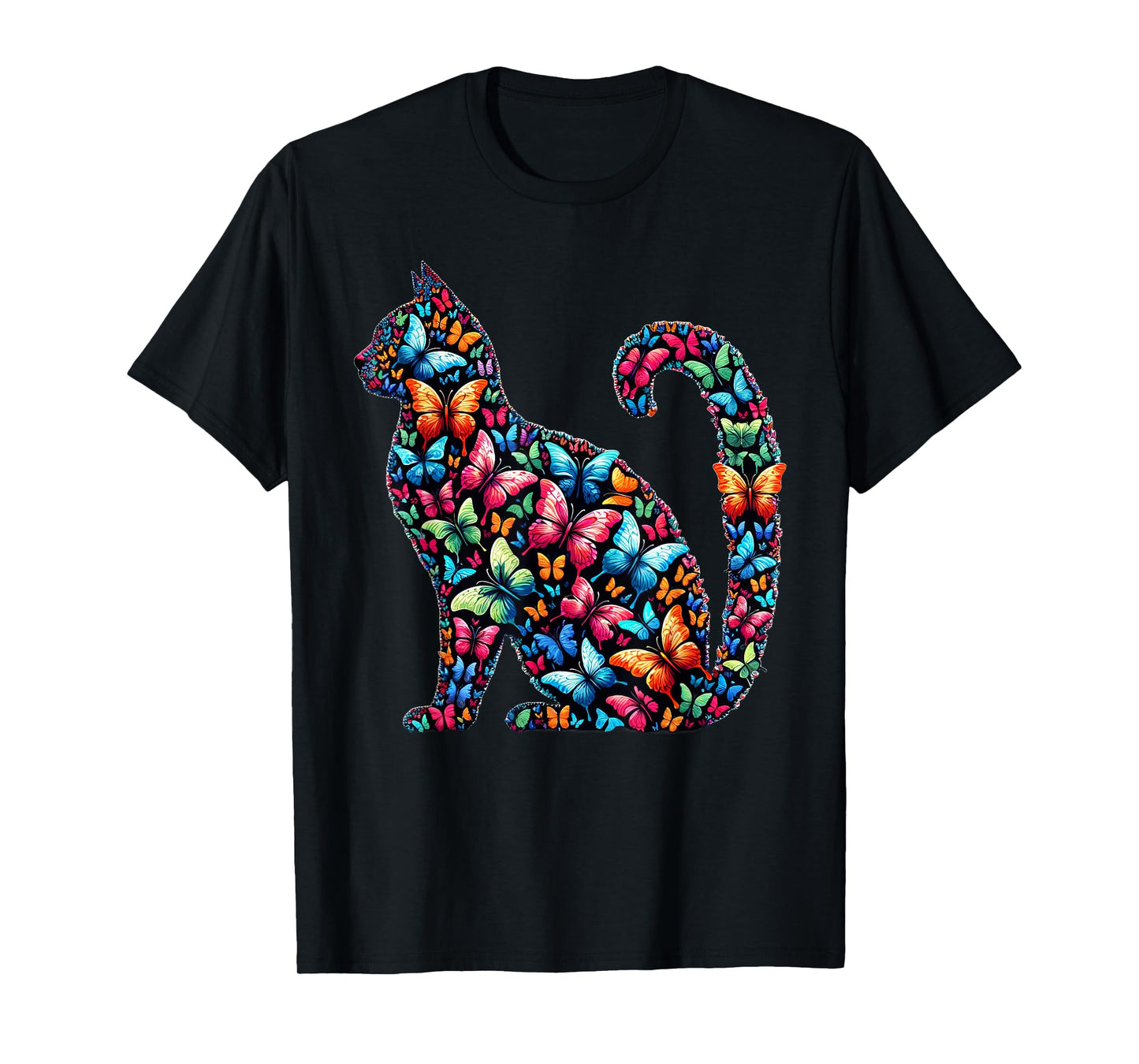 Butterfly Cat Kitten Beautiful Butterflies Cats Lover T-Shirt