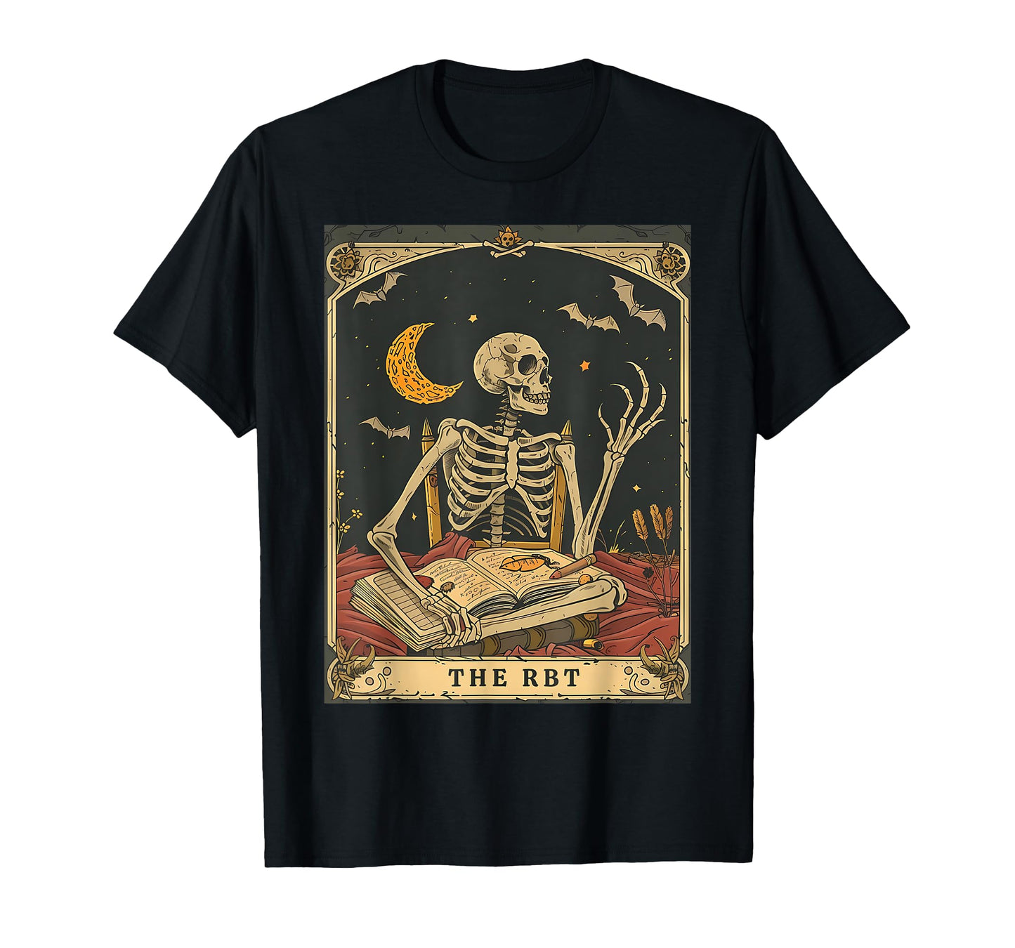 RBT Tarot Card Funny Skeleton Behavior Analyst Halloween T-Shirt
