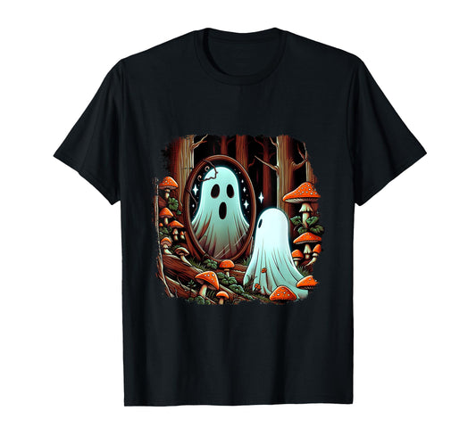 Halloween Cottagecore Aesthetics Spooky Ghost Mushroom T-Shirt