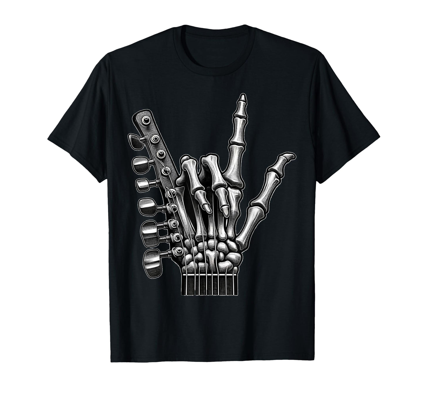 Skeleton Hand Rock On Design for Music Lovers T-Shirt