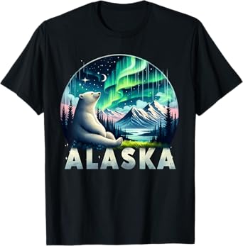 Alaska Northern Lights Aurora Viewing Vacation Alaska Trip T-Shirt