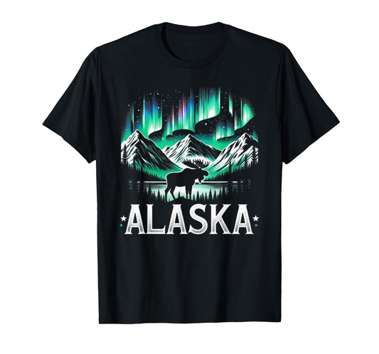 Alaska Day The Last Frontier Alaska Mountain Moose Souvenir T-Shirt