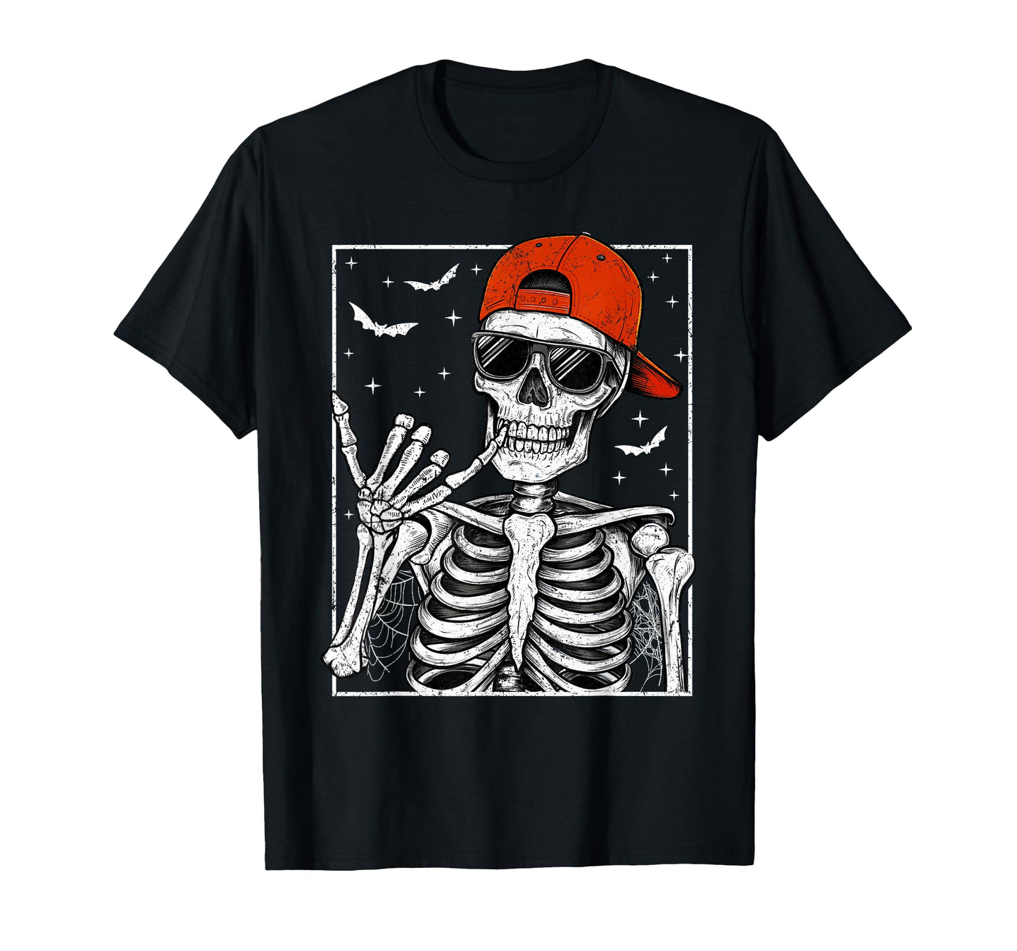 Skeleton Rock Hand Halloween Costume Cool Rock Music Rocker T-Shirt