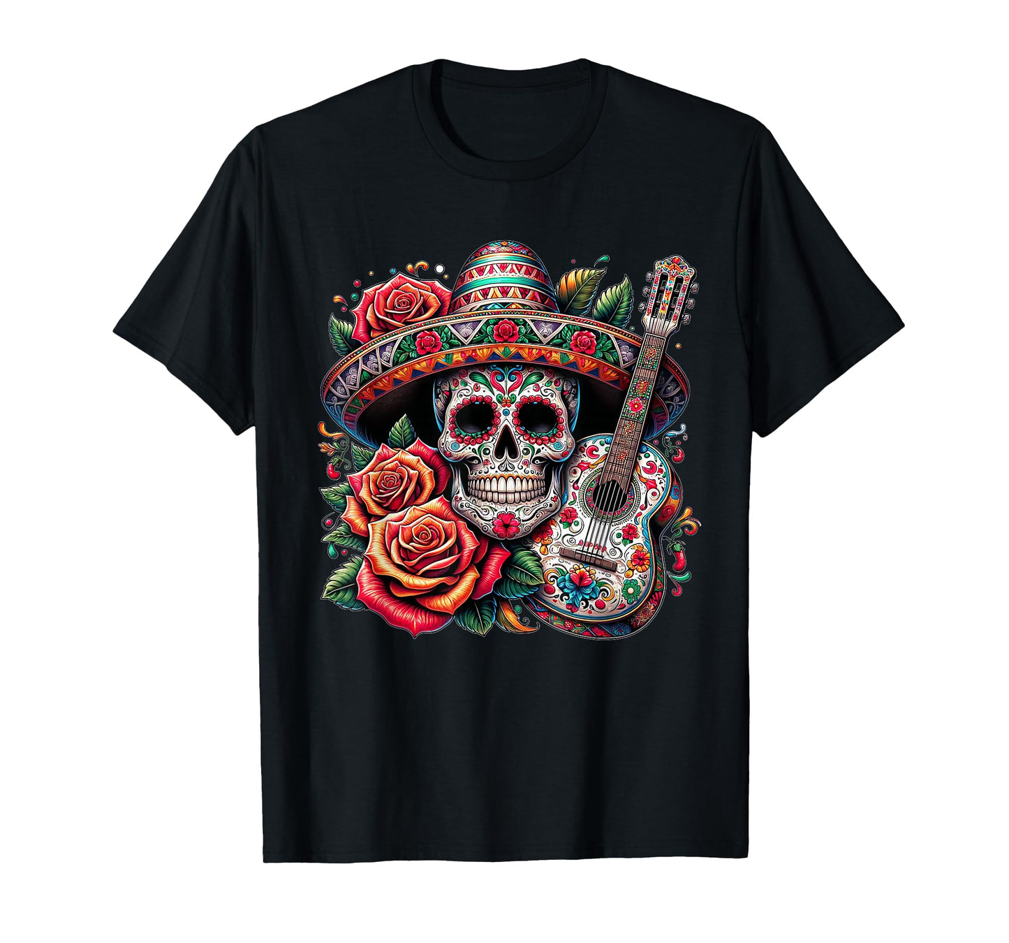 Cinco De Mayo Skull Sombrero Fiesta Mexican Skull Men Women T-Shirt
